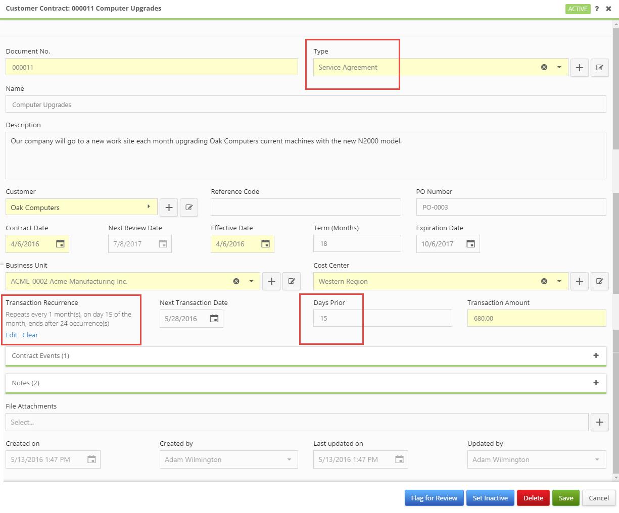 Customer Contracts 2