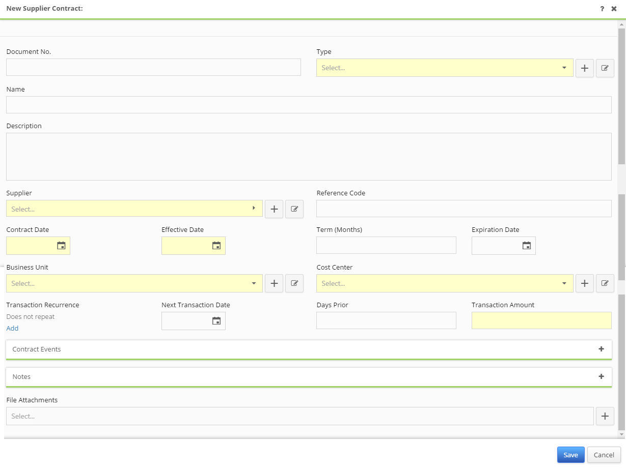SUPPLIER CONTRACTS - New