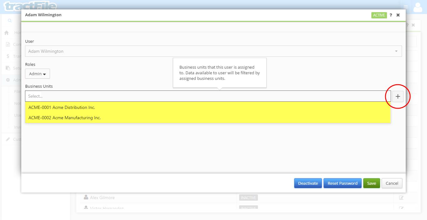Users filter BU3